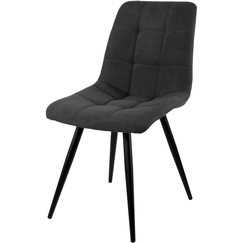 Изображение товара Обеденный стул Комус Form тёмно-серый металл ткань комфортабельный