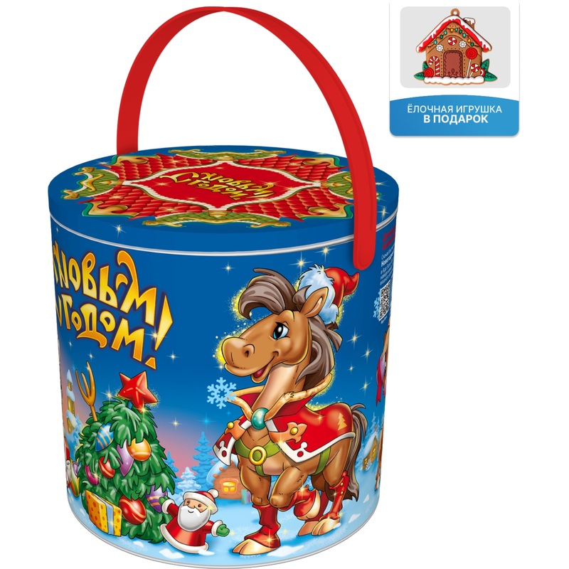 Изображение товара Новогодний сладкий подарок Moroz.ru Конёк 1000 г с брелком