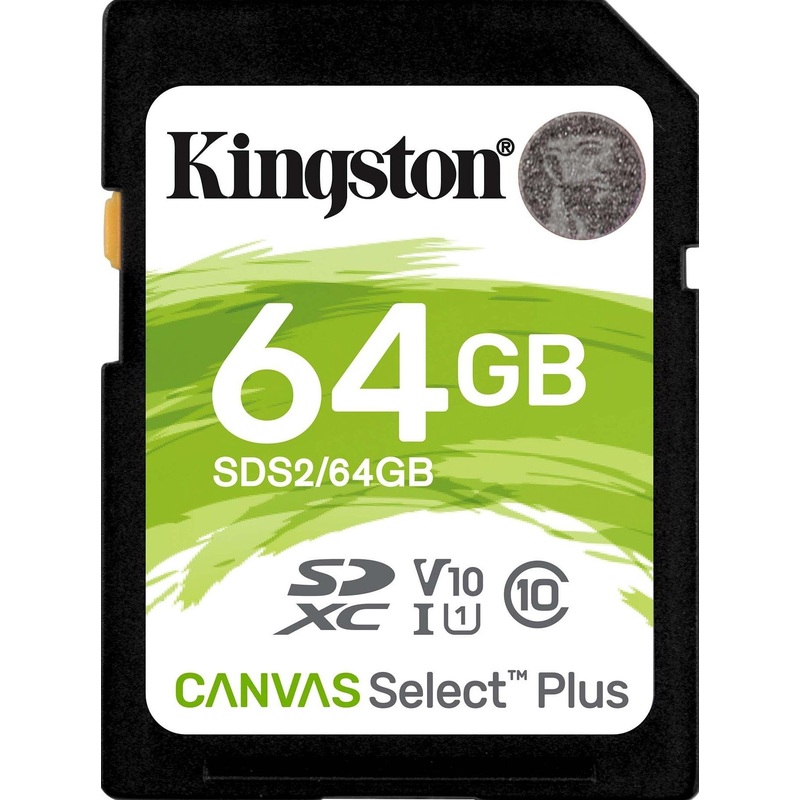 Изображение товара Карта памяти Kingston 64 ГБ SDXC UHS-I U1 V10 для фото и видео