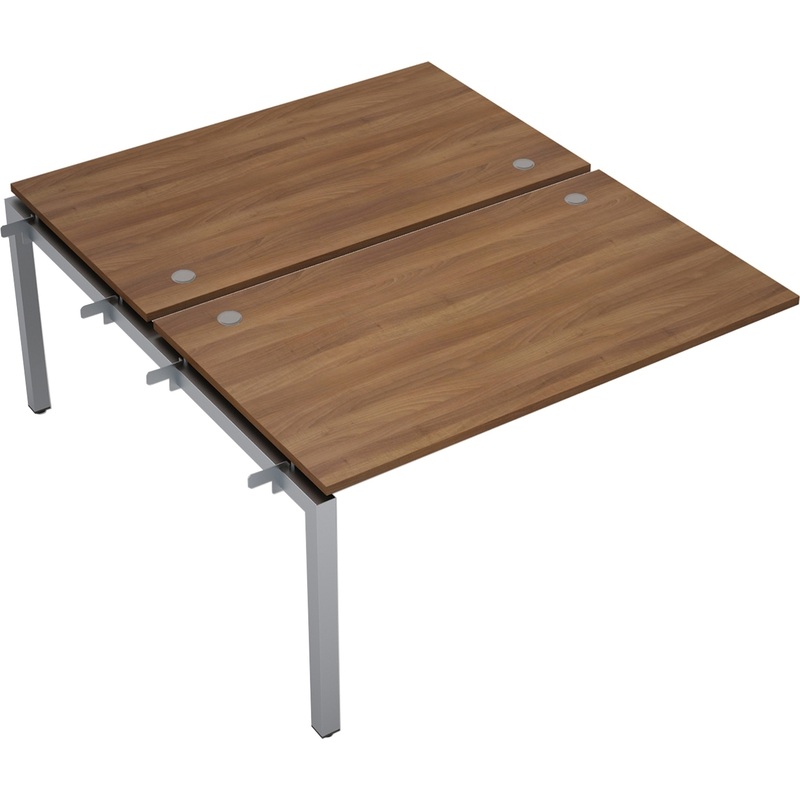 Изображение товара Рабочая станция Avance 6МБС.5289 двухместная (шамони тёмный/алюминий матовый, 1400х1635х750 мм)