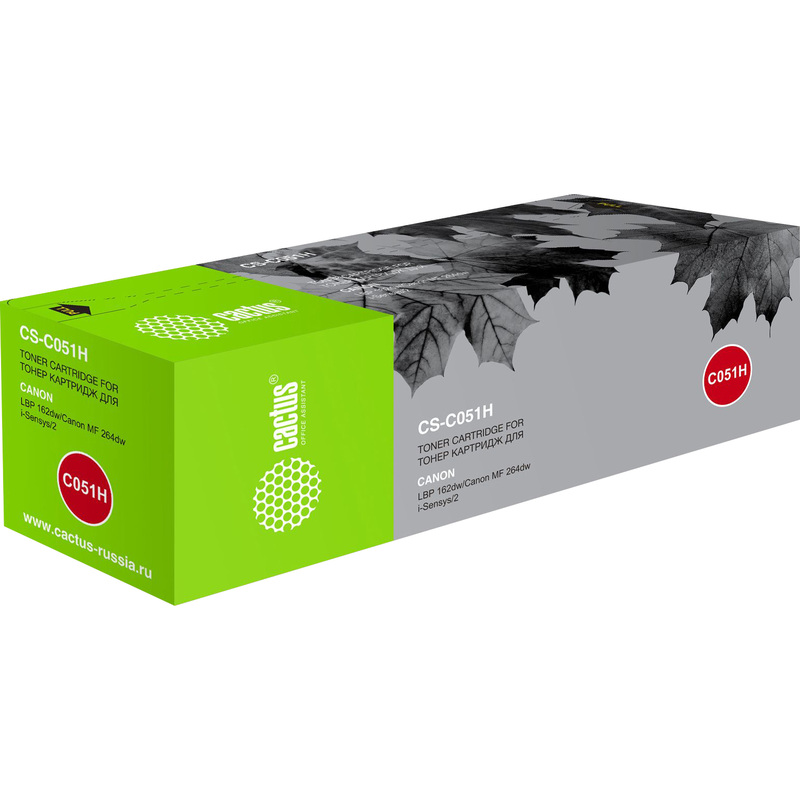 Изображение товара Картридж лазерный Cactus 051 H для Canon черный совместимый 4100 страниц