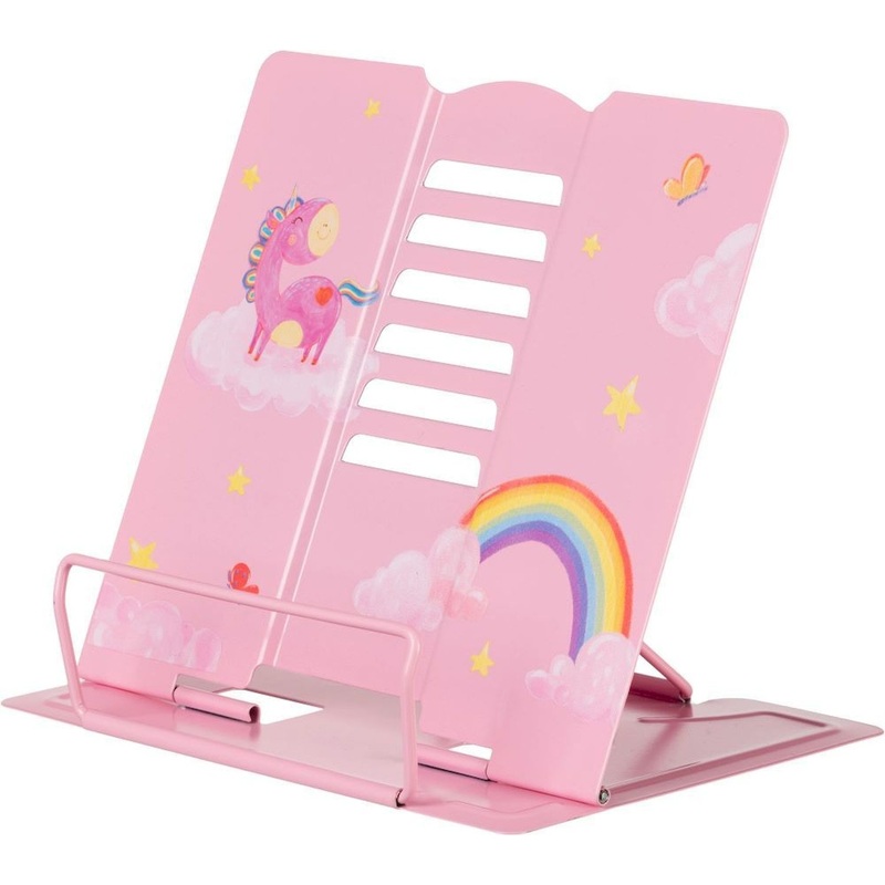 Изображение товара Подставка для книг Комус Класс №1 School Волшебный Единорог металлическая розовая