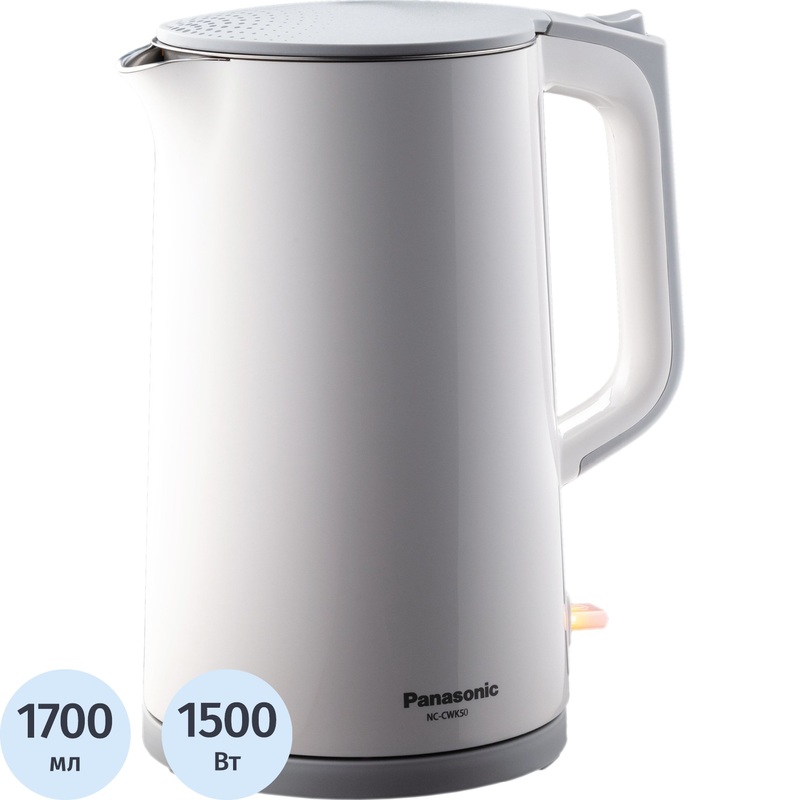Изображение товара Электрический чайник Panasonic NC-CWK50 белый 1700 мл 1500 Вт уценка