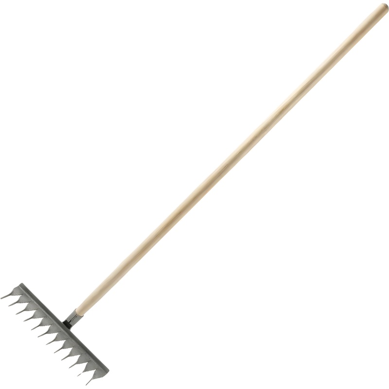 Изображение товара Грабли витые с черенком 12 зубьев 36 см для садово-огородных работ