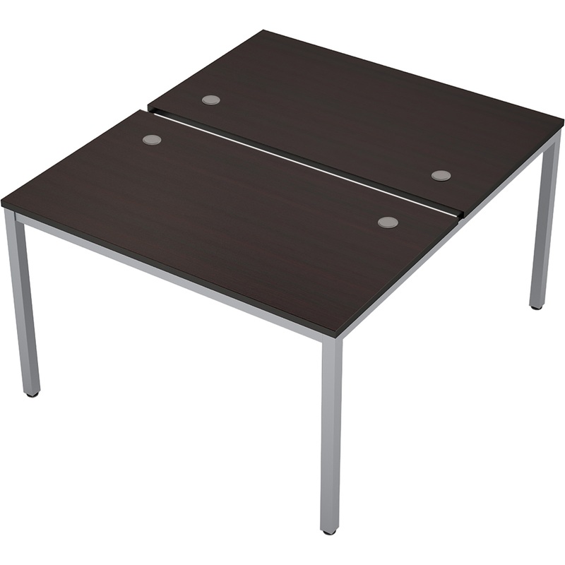 Изображение товара Стол офисный приставной двусполнительный Avance 6МБ.269 венге/алюминий матовый 1400х1235х750 мм
