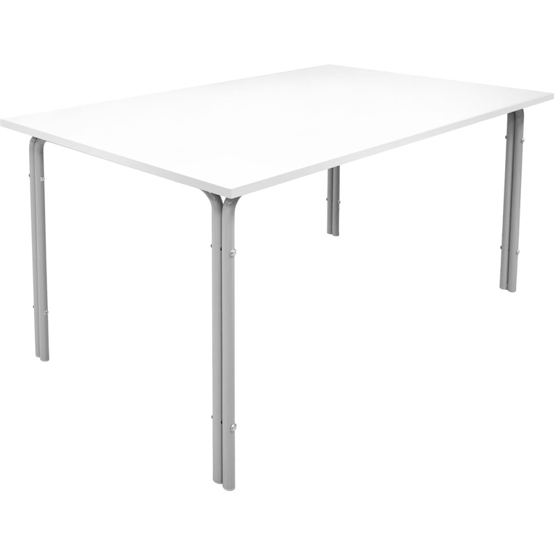 Изображение товара Обеденный прямоугольный стол АС белого цвета 120х80 мм для учреждений и общих помещений