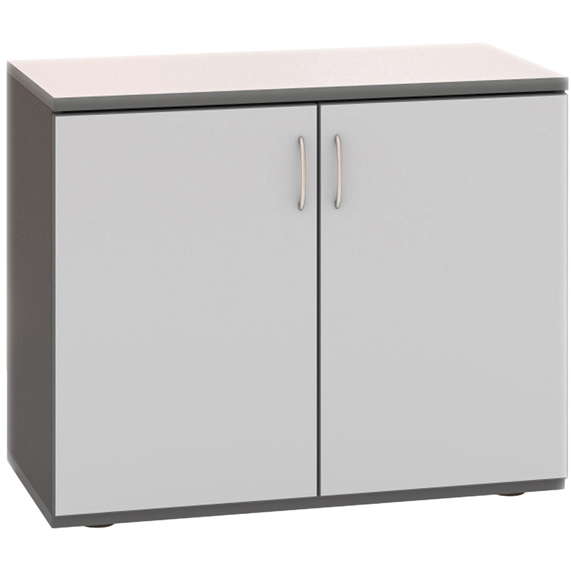 Изображение товара Шкаф для документов Стратегия серый с двумя дверями и полкой