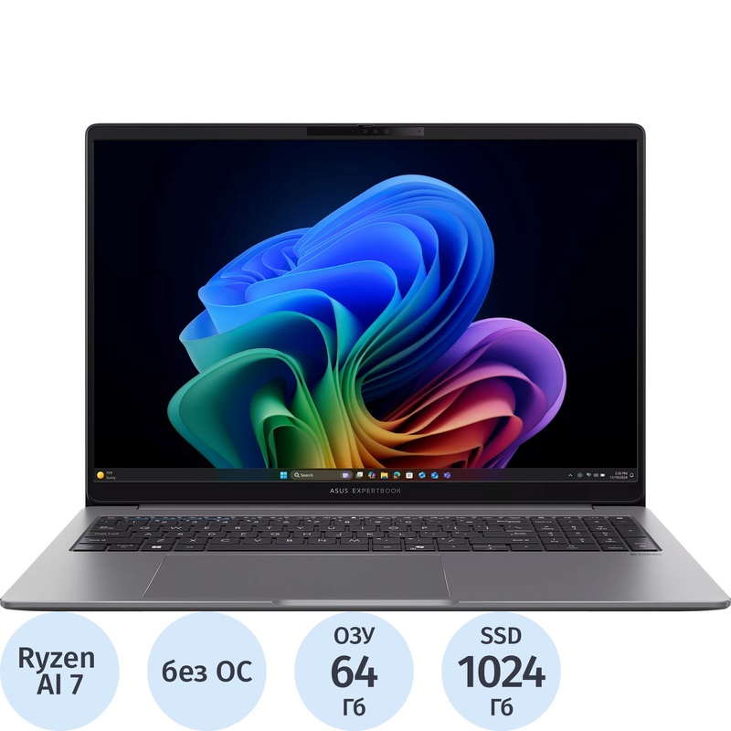 Изображение товара Ноутбук Asus ExpertBook PM3406CKA с AMD Ryzen AI 7 и 14" экраном