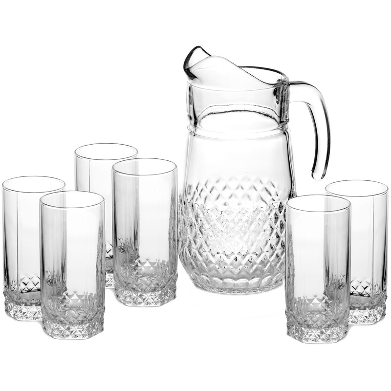 Изображение товара Набор посуды для напитков Pasabahce Вальс 1250 мл кувшин 6 стаканов