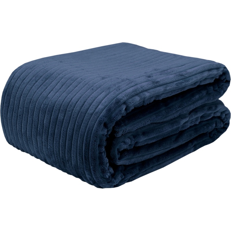 Изображение товара Покрывало на кровать BRAVO Family 150x200 см велсофт синее для дома и гостиниц