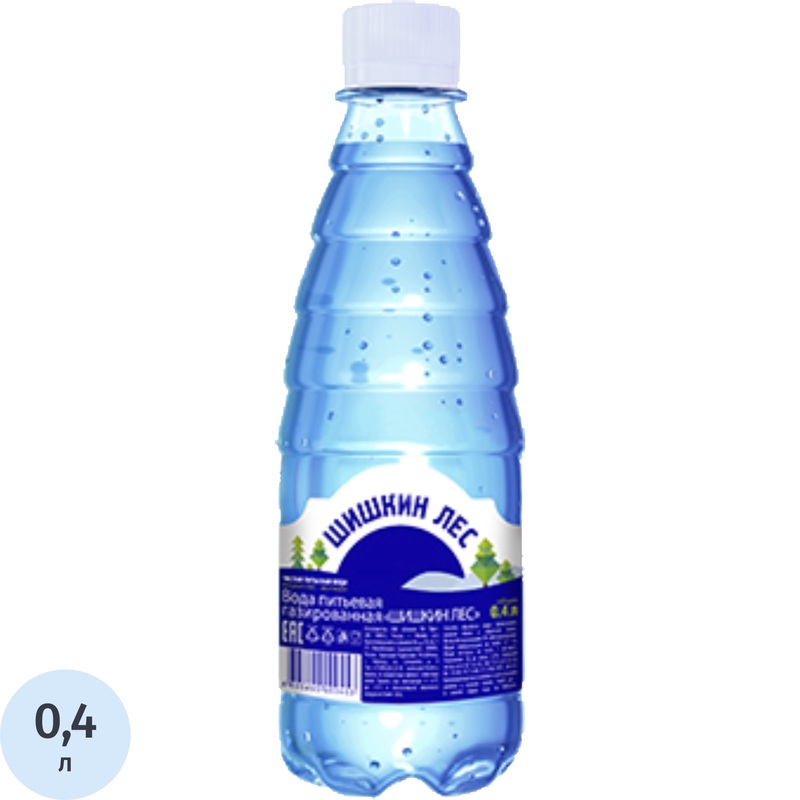 Изображение товара Вода питьевая Шишкин Лес газированная 0.4 л
