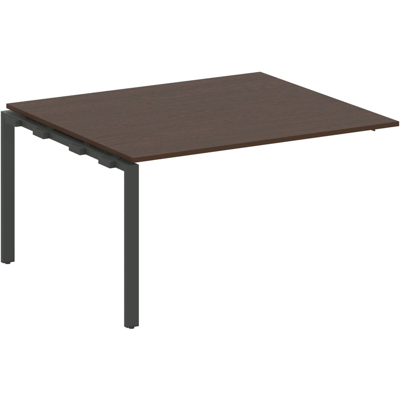 Изображение товара Элемент для стола переговоров Metal System Style БП.ППРГ-3 (венге цаво/антрацит, 1400x1235x750 мм)