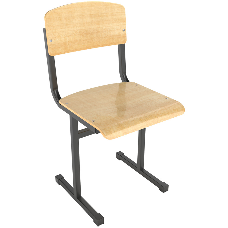 Изображение товара Стул ученический Школа (натуральный/черный, рост 7)