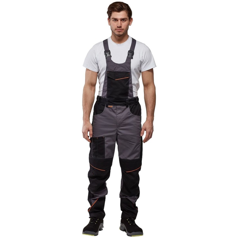 Изображение товара Полукомбинезон рабочий летний мужской Nайтстар Алькор серый/чёрный