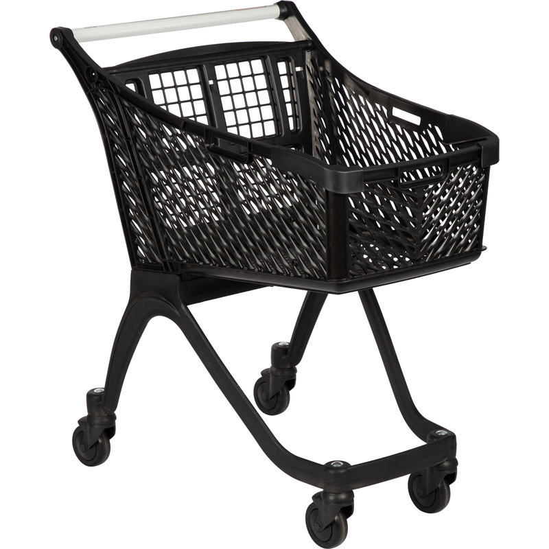 Изображение товара Тележка покупательская Комус Мебель Т100BLpure чёрная пластик