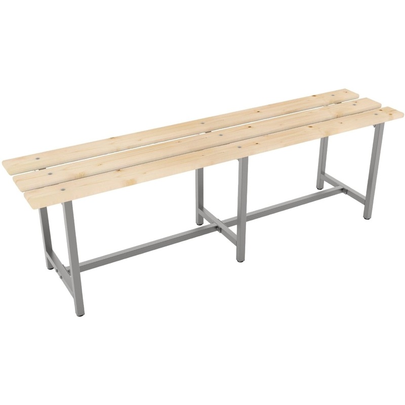 Изображение товара Скамья СТ-3-1200 для раздевалок, серый каркас, 1200х350х465 мм