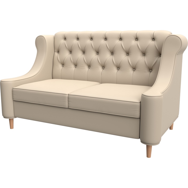 Изображение товара Диван двухместный Horeca Бронкс бежевый из экокожи для кухни