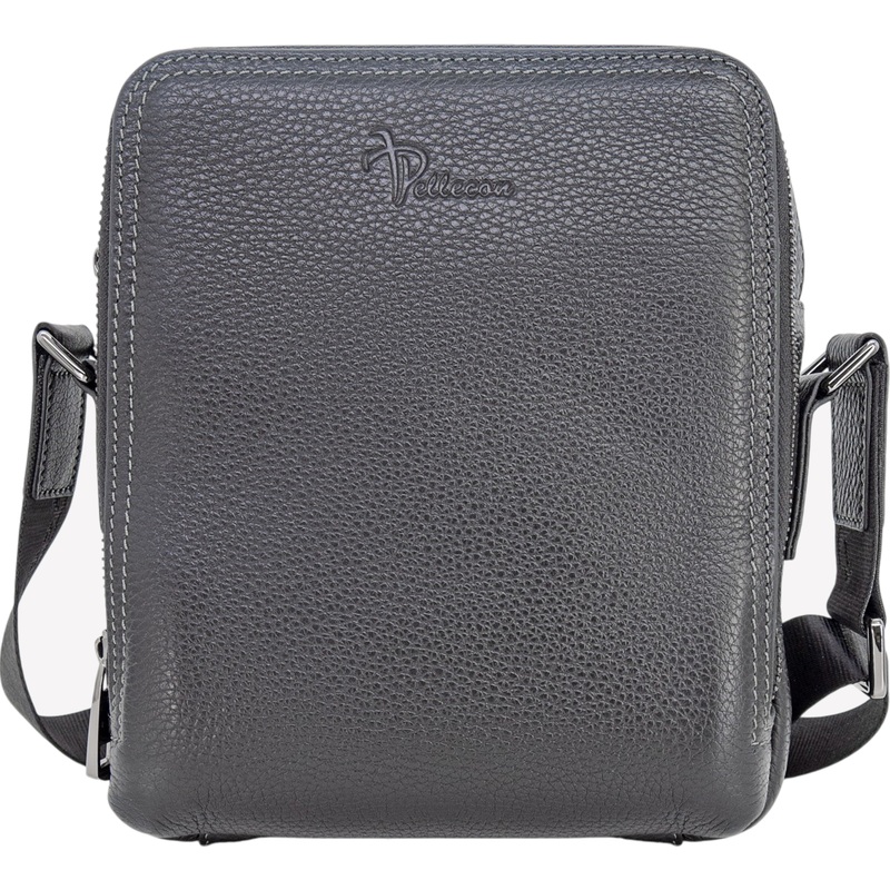 Изображение товара Повседневная мужская сумка Pellecon из натуральной кожи черная 102-81524-1