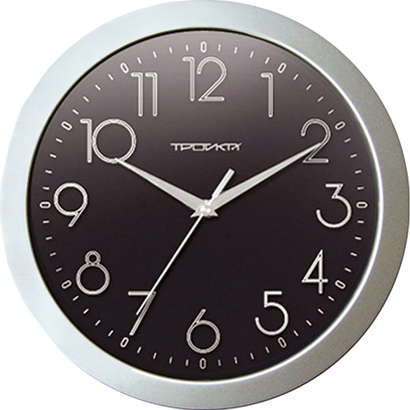 Изображение товара Настенные часы Troyka 11170182 круглая кварцевые со стеклом 29х29 см
