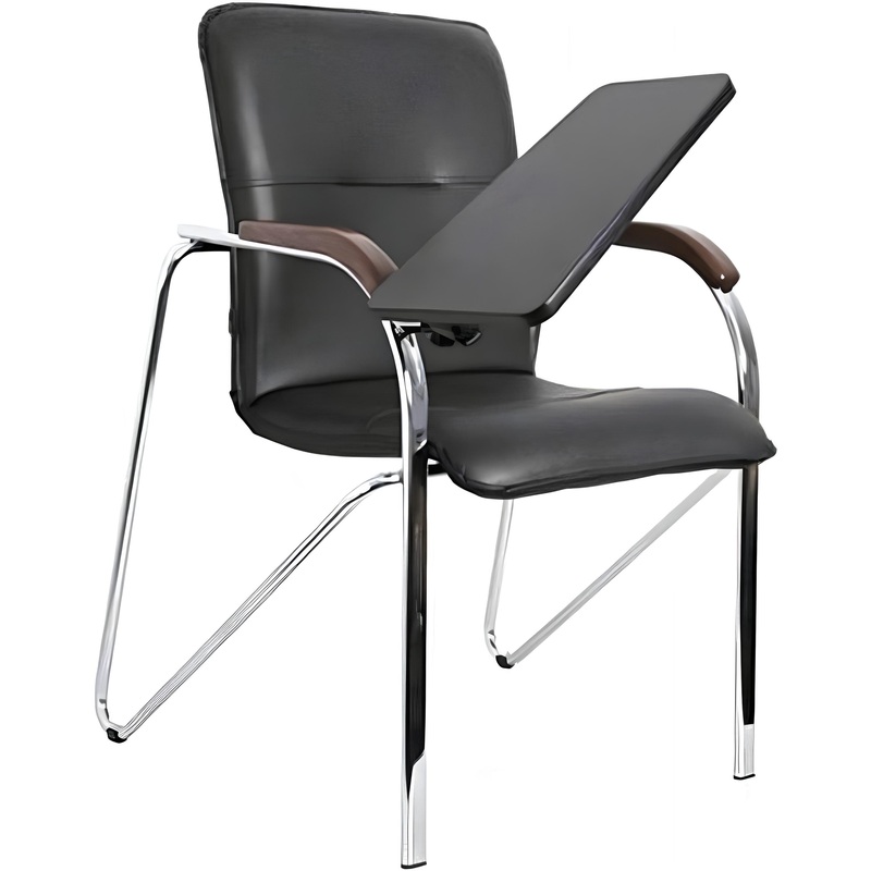 Изображение товара Конференц-кресло Samba ST Chrome черный/орех, искусственная кожа, металл