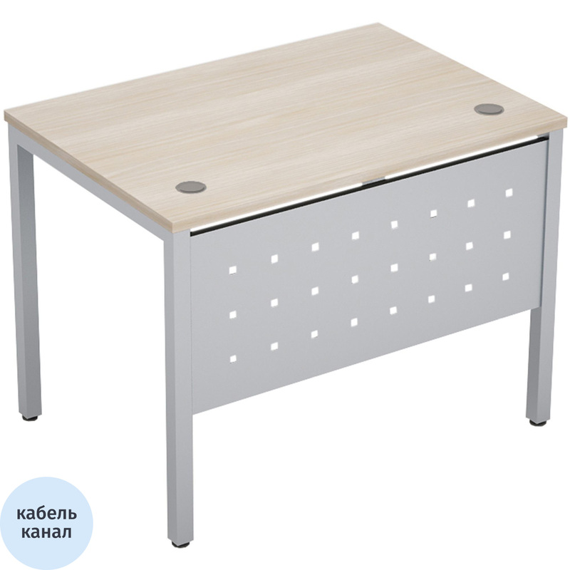 Изображение товара Стол прямой Avance 6МК.007 шамони светлый/алюминий матовый 1000х700х750 мм