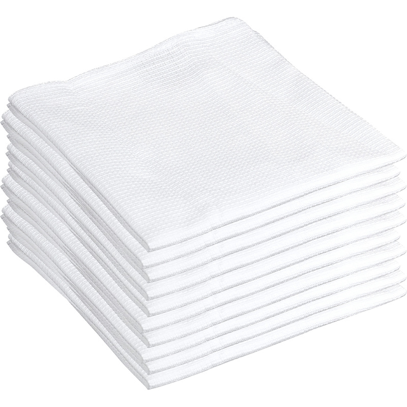 Изображение товара Вафельное полотенце 40x80 см 105 г/кв.м белое 50 штук в упаковке