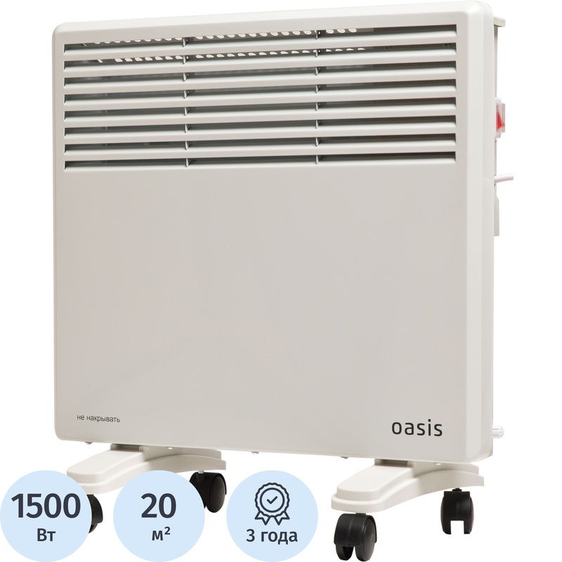 Изображение товара Конвектор Oasis EK-15 белый 1500 Вт с терморегулятором для дома и офиса