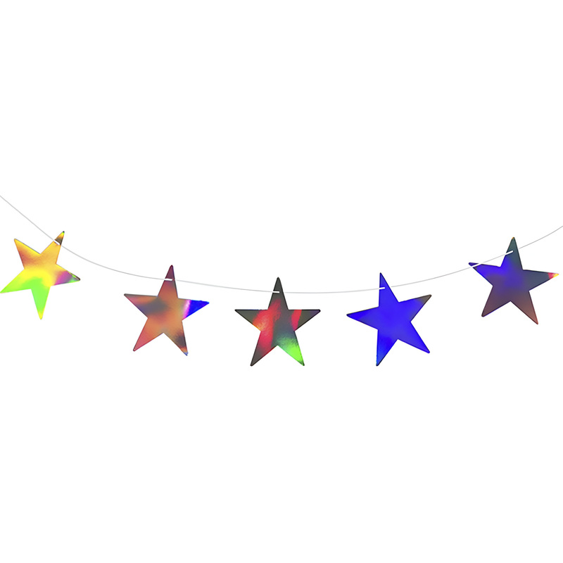 Изображение товара Гирлянда праздничная Патибум Звезды голография длина 200 см