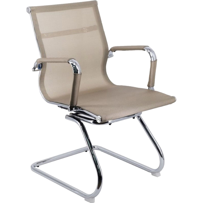 Изображение товара Конференц-кресло Everprof Opera CF с золотистой сеткой и хромированным каркасом