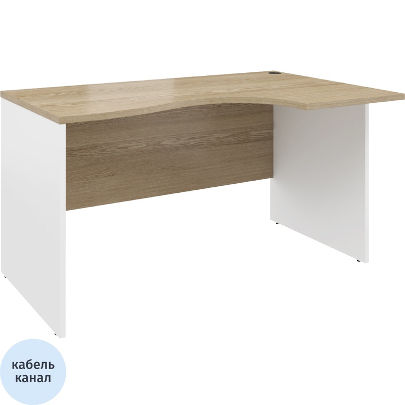 Изображение товара Стол эргономичный Alba AL-1.4L левый (дуб нельсон/белый, 1380х880х750 мм)