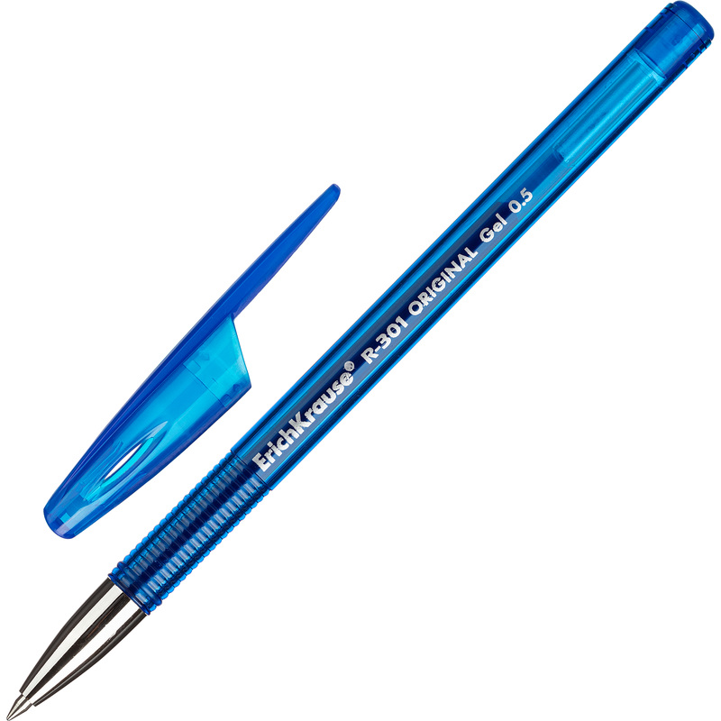 Изображение товара Ручка гелевая неавтоматическая Erich Krause R-301 Original Gel Stick синяя (толщина линии 0.4 мм, 40318)