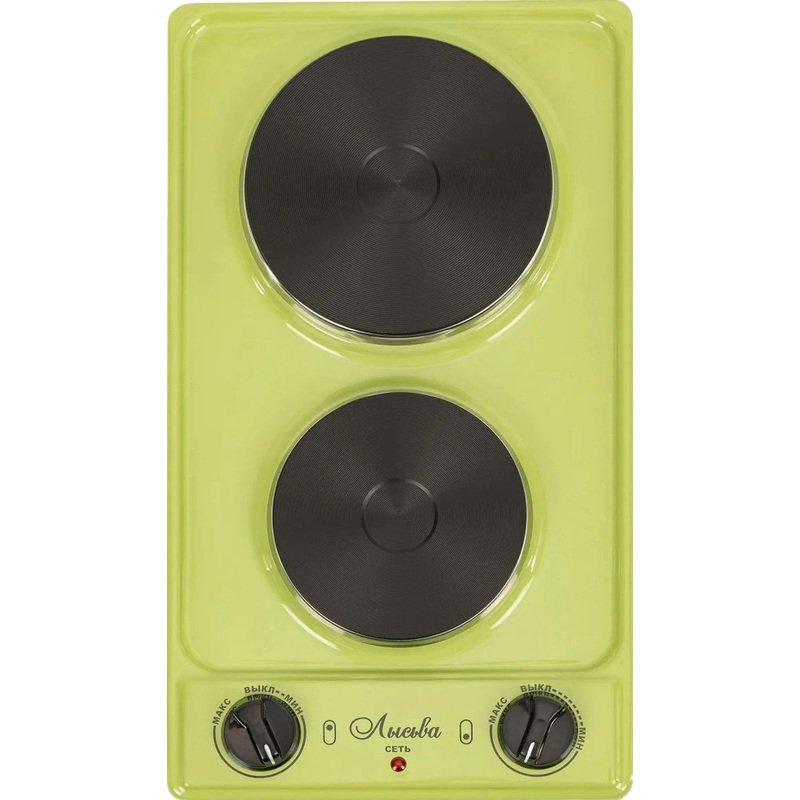 Изображение товара Электрическая настольная плита Лысьва ЭПБ 22 зелёная 2 конфорки