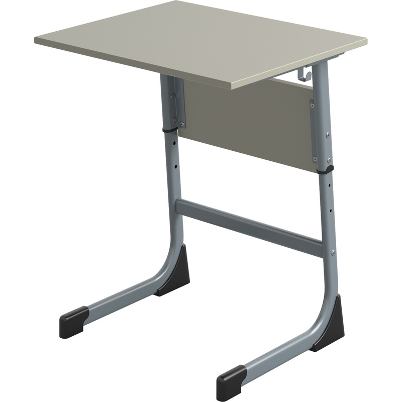 Изображение товара Ростущая парта одноместная Комус Мебель серый для учащихся 5-7 лет