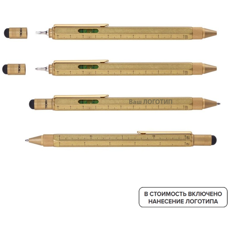 Изображение товара Ручка шариковая автоматическая Troika Construction с гравировкой и набором инструментов 5 шт