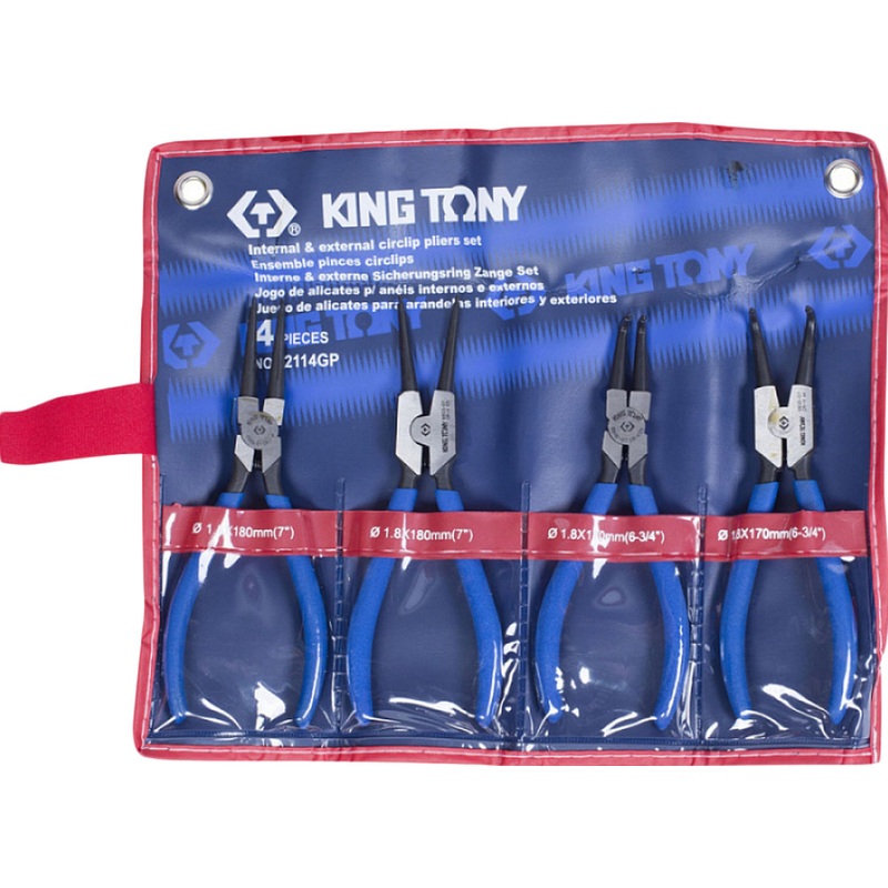 Изображение товара Набор съемников стопорных колец King Tony 4 предмета (42114GP)
