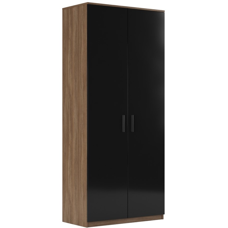 Изображение товара Гардероб Asti (P) AST33951343 дуб черный 900x450x2056 мм современный шкаф для одежды