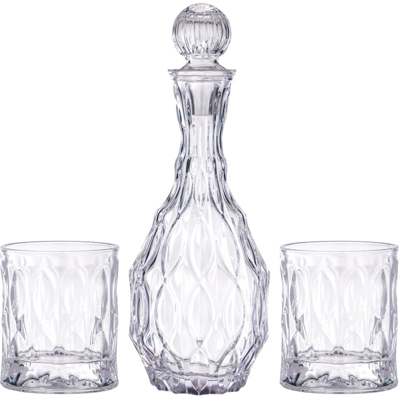 Изображение товара Набор Alegre Glass 3 предмета (штоф 1.4 л и 2 стакана 300 мл, 337-128)