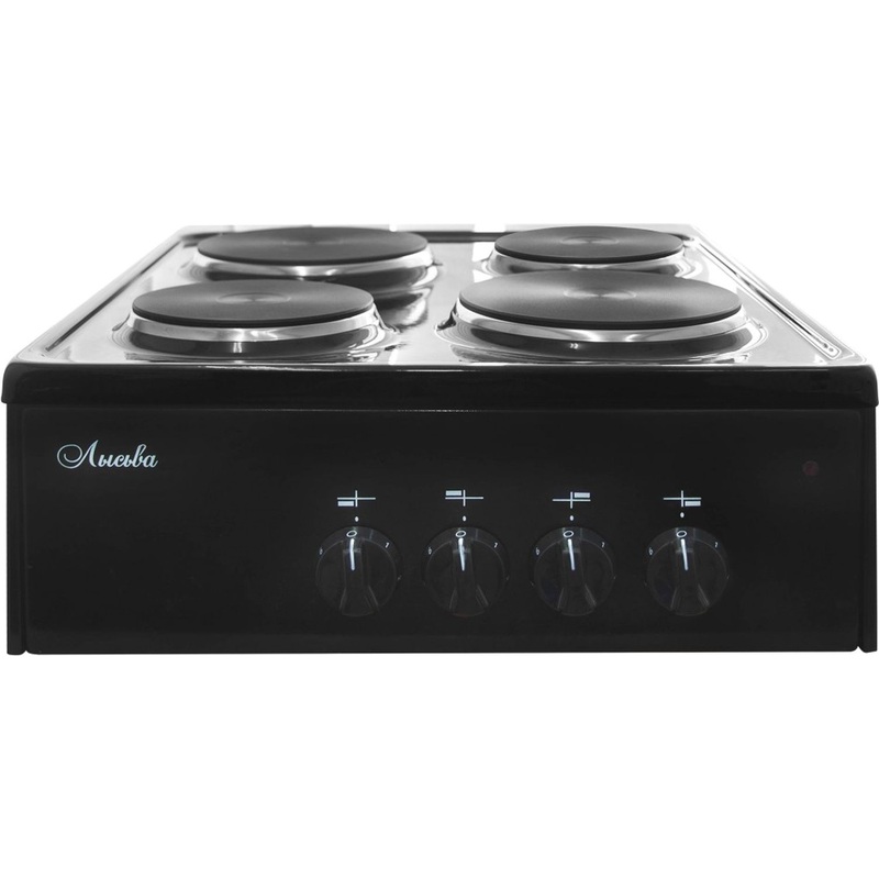 Изображение товара Лысьва ПЭН 40М электрическая плита настольная чёрная 4 конфорки 6300 Вт