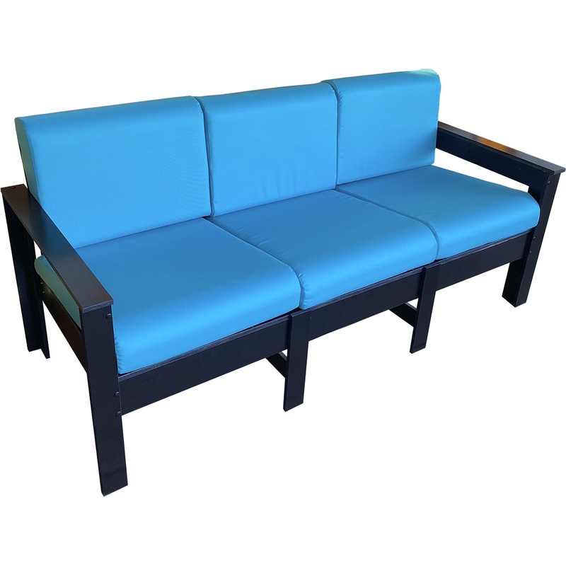 Изображение товара Диван трехместный Victoria бирюзового цвета, 1810x730x860 мм