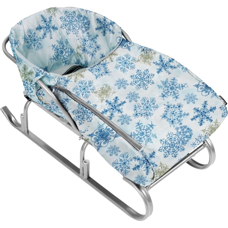 Изображение товара Матрас для санок Ника универсальный Винтаж фисташковый на молнии 65х37х24 см