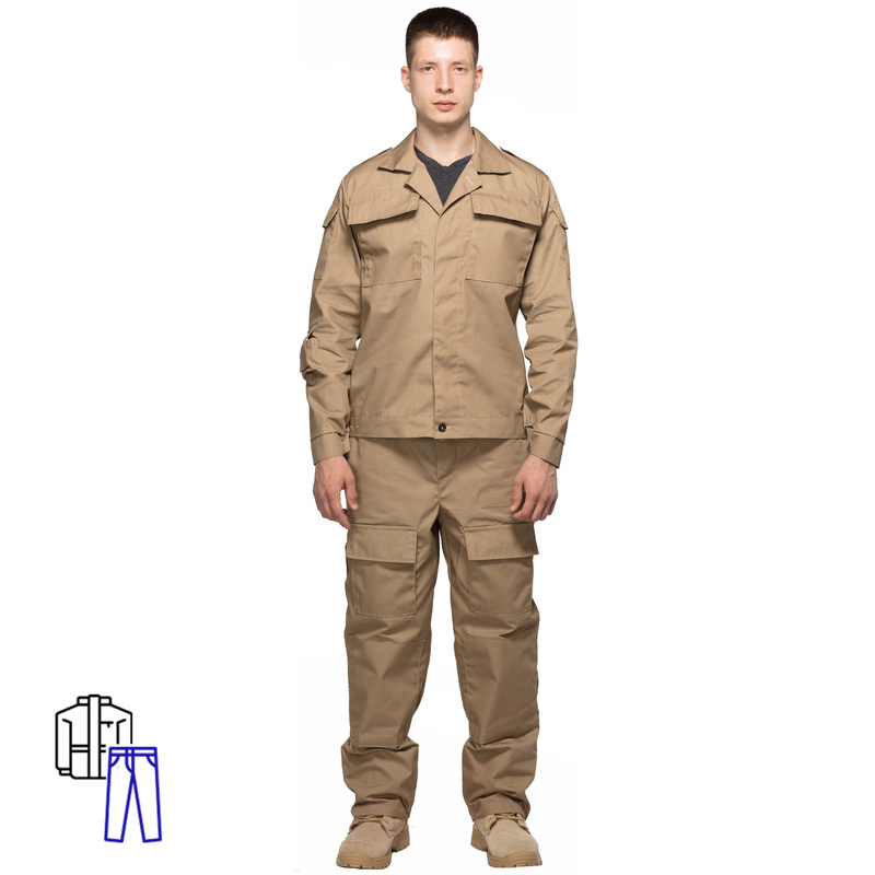 Изображение товара Мужской костюм охранника Ло32-КБР бежевый размер 52-54 рост 170-176