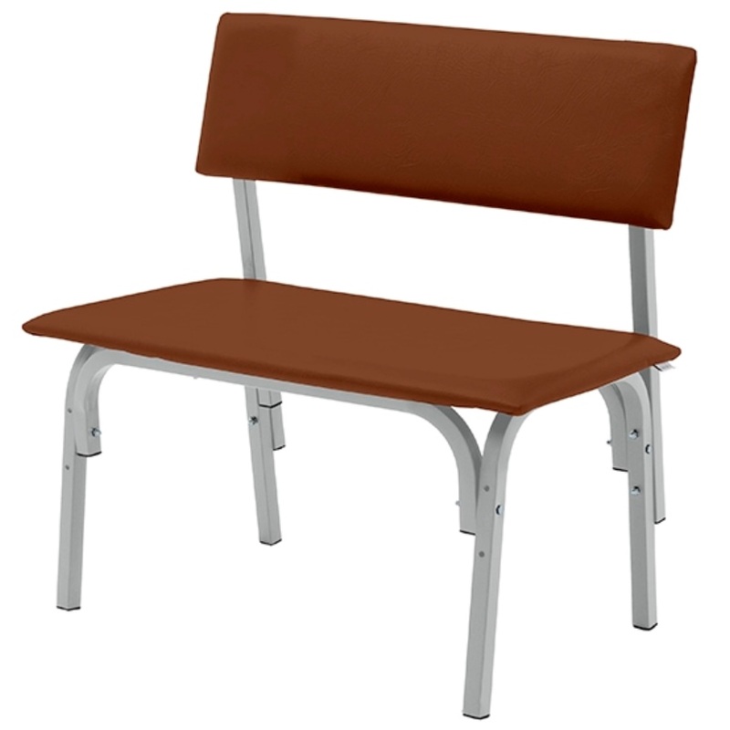 Изображение товара Двухместная банкетка Астрид+ БМ9 с разборной конструкцией и спинкой темно-коричневая