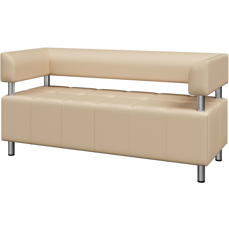 Изображение товара Двухместный диван Юнит-Док U2-2 бежевый искусственная кожа недорогой стильный комфортный