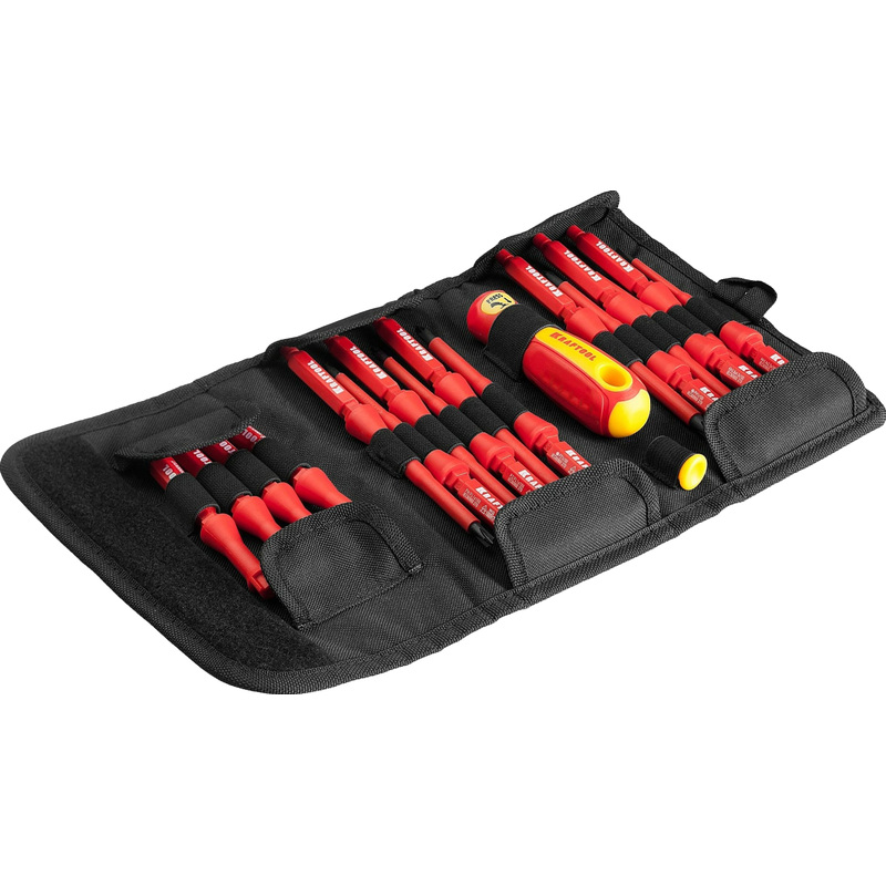 Изображение товара Отвёртка Kraftool с насадками диэлектрическая 18 предметов 220092-H18