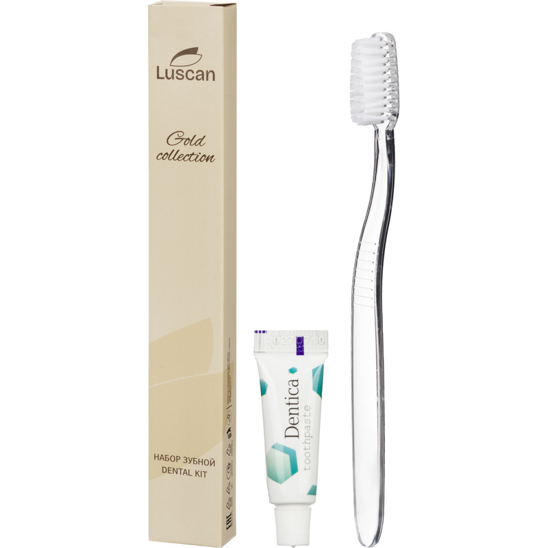 Изображение товара Набор зубной Luscan Gold Collection картон щётка и паста 200 штук