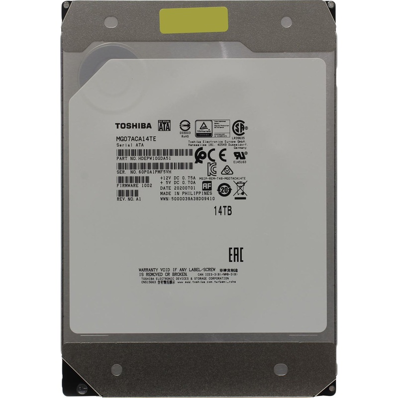 Изображение товара Toshiba MG07ACA14TE 14ТБ 3.5 7200 SATA HDD Enterprise