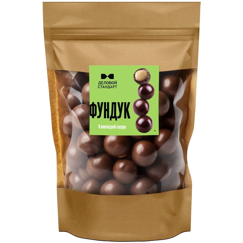 Изображение товара Фундук Деловой Стандарт в шоколадной глазури жареный 200 г