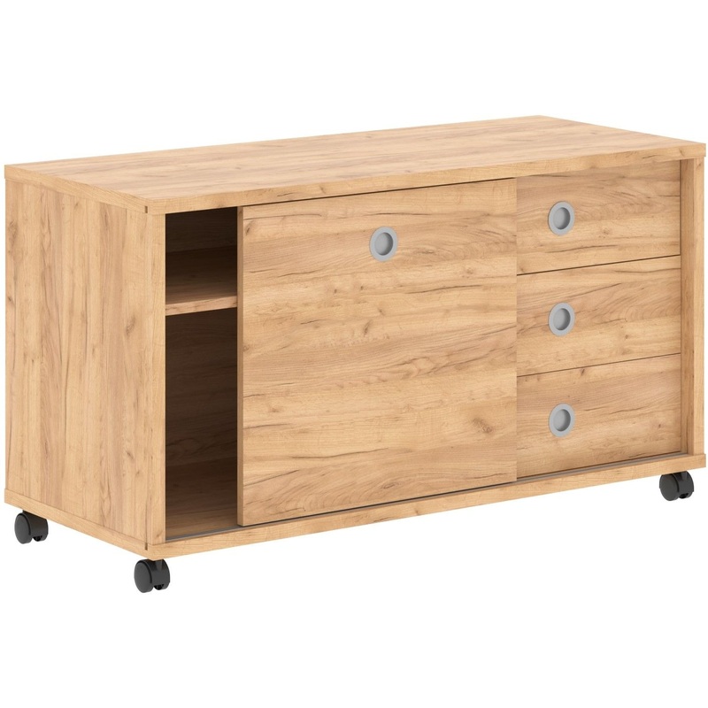 Изображение товара Тумба подкатная Born B 202.1A из ЛДСП дуб бофорд, 1200х500х660 мм, 3 ящика