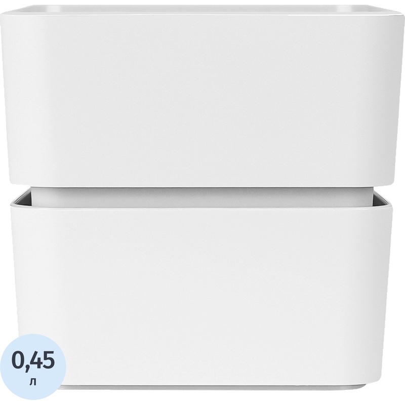 Изображение товара Кашпо с поддоном La decoro Фиори 0.45 л белое