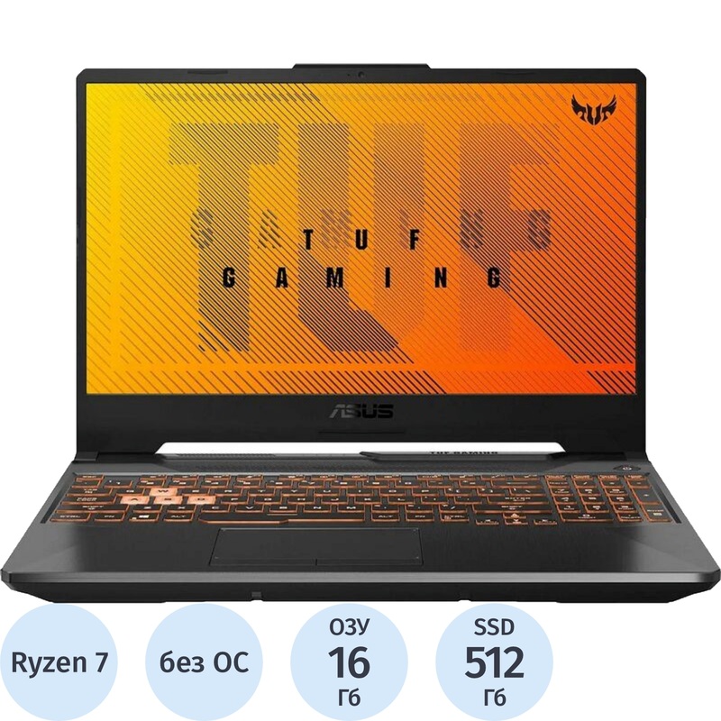 Изображение товара Ноутбук игровой Asus TUF Gaming 15.6" чёрный AMD Ryzen 7 7435HS/16 ГБ/SSD 512 ГБ/NVIDIA GeForce RTX 3050 (90NR0JV7-M002W0) Изображение товара Ноутбук игровой Asus TUF Gaming 15.6" чёрный AMD Ryzen 7 7435HS/16 ГБ/SSD 512 ГБ/NVIDIA GeForce RTX 3050 (90NR0JV7-M002W0)